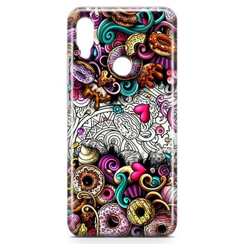 Xiaomi Redmi Note 7 Kılıf Donut Doodle Arka Kapak Koruma Desenli Full Koruyucu