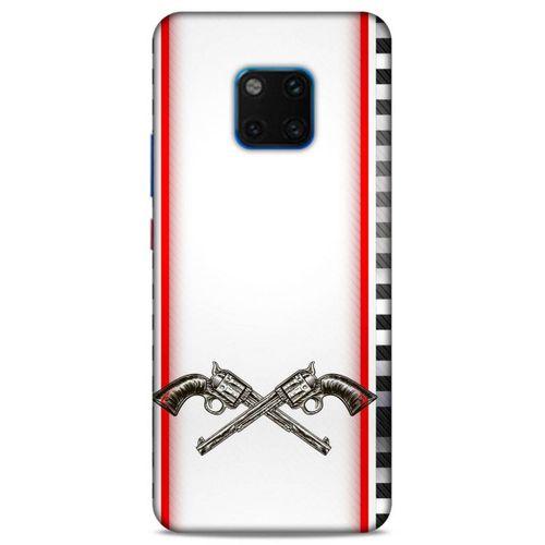 Lopard Huawei Mate 20 Pro Uyumlu Kılıf Tattoo's (28) Arka Kapak Tabanca Sövmesi