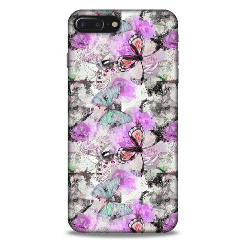 Apple Iphone 8 Plus Kılıf Kelebek Etkisi (15) Antişok Kılıf Mor Beyaz