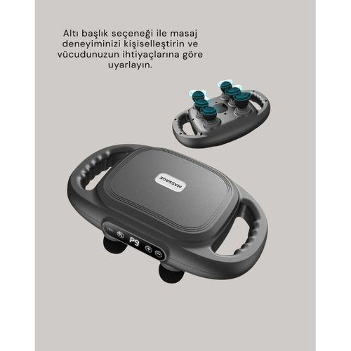 Şarjlı 6 Başlıklı Masaj Tabancası 2000 Mah Sessiz Güçlü Motor