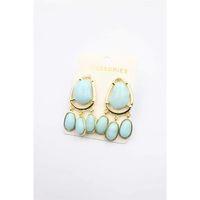 Taşlı Küpe - Turkuaz