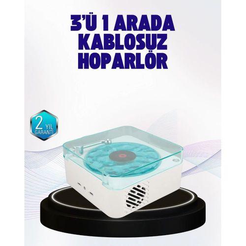 Dekoratif Gece Işıklı Bluetooth Hoparlör – Zaman Ve Pil Ekranlı