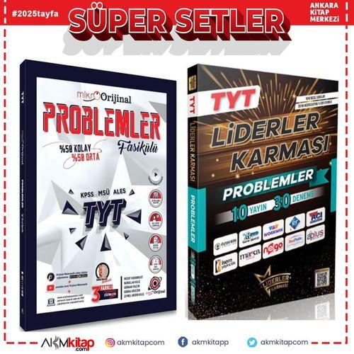 Orijinal Mikro TYT Problemler Fasikülü ve Liderler 10 Yayın 30 Deneme Seti 2 Kitap