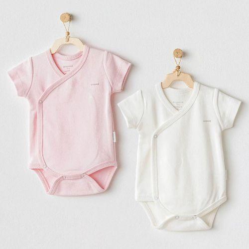 Andywawa AC25643 Cuddly Bunny Bear 2'Li Zıbın Body Ekru Pembe