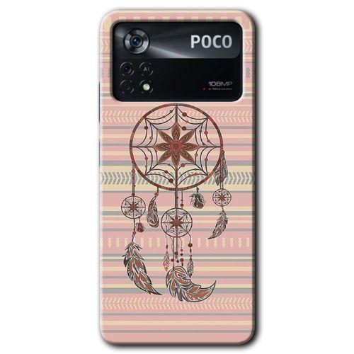Poco x4 Pro Kılıf HD Desen Baskılı Arka Kapak + Temperli Cam - Mandala Retro