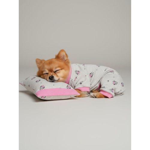 Minnie Pembe Köpek Uyku Takımı | Pamuklu Penye Köpek Tulumu ve Mini Yastık | Küçük Irklar İçin | Tüy Dökülmesini Azaltır