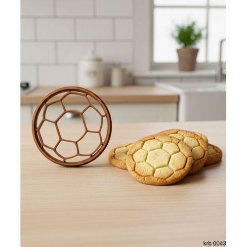 Top Desenli Yuvarlak Kurabiye Kalıbı – Hamur Kesici, Şeker Hamuru ve Oyun Hamuru İçin 6.5 cm