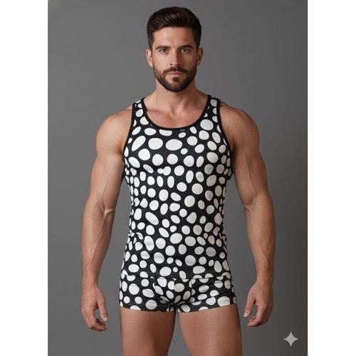 Erkek Desenli Tank Top Boxer Takımı