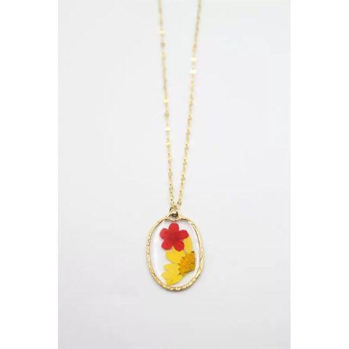 Çiçek Kolye - Altın