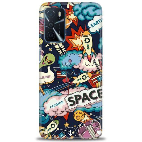 Oppo A16 Kılıf HD Baskılı Kılıf - Space + Tam Ekran Koruyucu