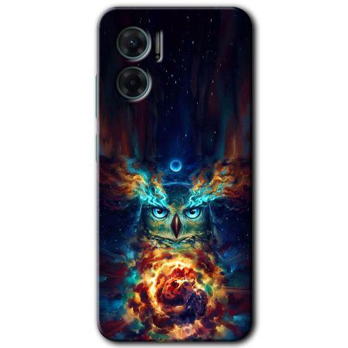Xiaomi Redmi 10 5G HD Baskılı Kılıf + 9D Tam Ekran Koruyucu - Ballı Baykuş