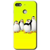 General Mobile GM 8 Go Kılıf HD Desen Baskılı Arka Kapak + Temperli Cam - Penguenler