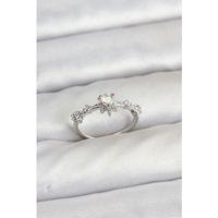 Gümüş Renk Pirinç Yıldız Model Kadın Yüzük