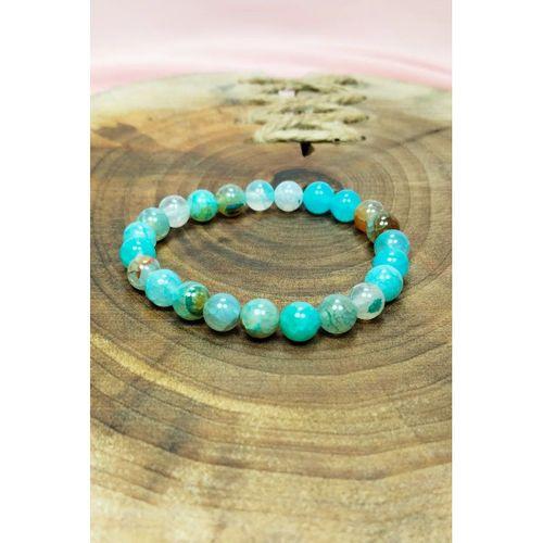 Akuamarin Doğal Taş Bileklik Kutulu