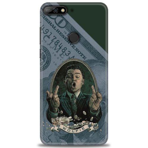 Huawei Y7 2018 Kılıf HD Baskılı Kılıf - Dolar + Tam Ekran Koruyucu