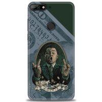 Huawei Y7 2018 Kılıf HD Baskılı Kılıf - Dolar + Tam Ekran Koruyucu