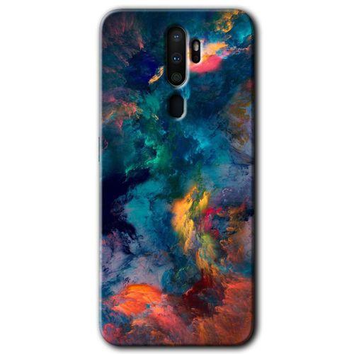 Potkal Hediye Fabrikası Oppo A9 2020 Kılıf HD Desen Baskılı Arka Kapak - Color Storm