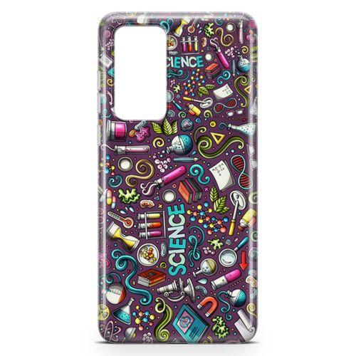Huawei P40 Kılıf Bilim İçin Doodle Arka Kapak Koruma Desenli Full Koruyucu