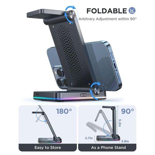 Joyroom 3 ü 1 Arada Katlanabilir Kablosuz Manyetik  Şarj İstasyonu