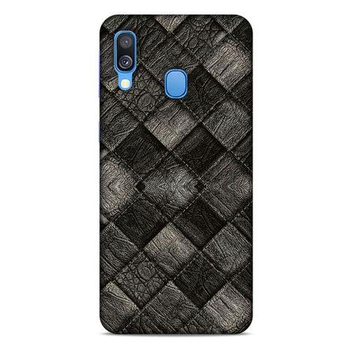 Samsung Galaxy A40 Kılıf Patchwork (25) Antişok Kapak Siyah Gri