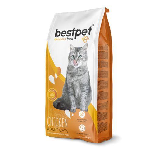 Bestpet Yetişkin Kediler İçin Tavuk Etli Kuru Mama 15 kg