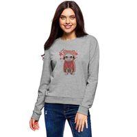 Undertale B Boss Baskılı Gri Kadın Sweatshirt