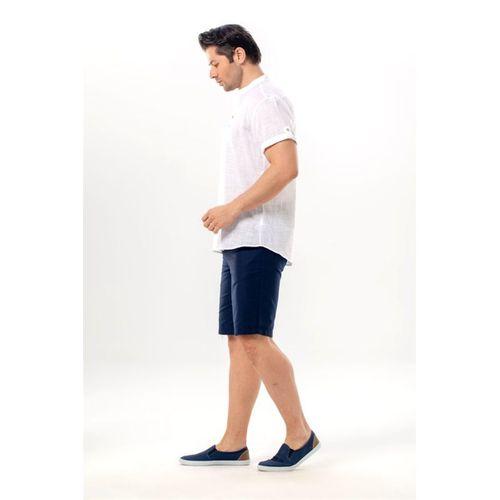 Kısa Kol Şantuklu Pamuk Bodrum Erkek Yazlık Tshirt Beyaz 3001