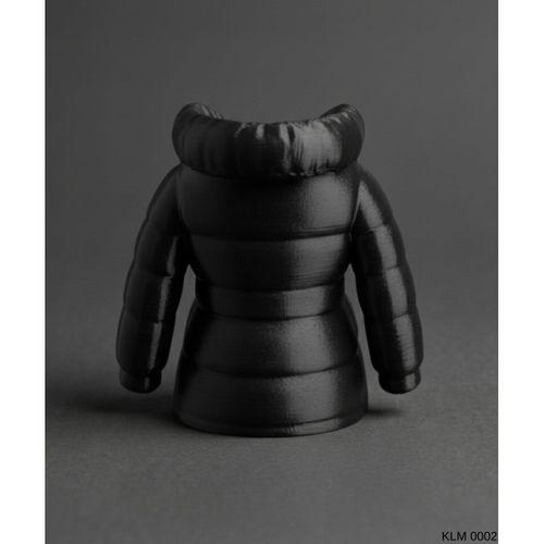 Siyah Kapüşonlu Fiyonklu Bayan Mont Formlu Makyaj Fırçalığı Masaüstü Kozmetik Düzenleyici