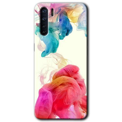 Oppo A91 Kılıf HD Desen Baskılı Arka Kapak - Gökkuşağı Color
