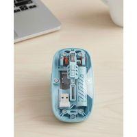 Bluetooth 5.2 Ve 2.4g Usb Kablosuz Mouse Pilli Mavi Tasarım