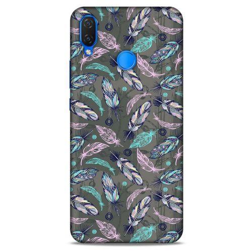 Huawei Psmart 2019 Kılıf Desenli Özel Seri Tüyler (6) Silikon Kılıf