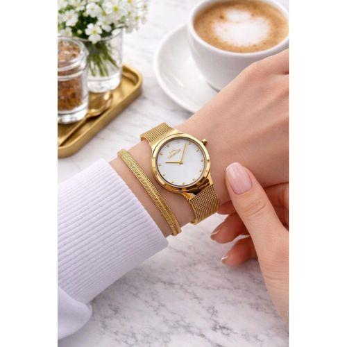 Slazenger Çelik Kordon 2 Yıl Garantili 5 Atm Bileklik Hediyeli Kadın Kol Saati BSL9.2487.120