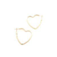 Kalp Halka Küpe - Altın