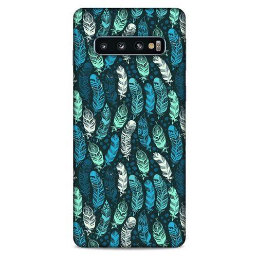 Samsung Galaxy S10 Kılıf Desenli Özel Seri Tüyler (46) Core Armor Kılıf