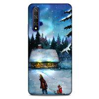Huawei P Smart S Y8P Kılıf Snowix (38) Neo Hybrid Kılıf Beyaz Mavi