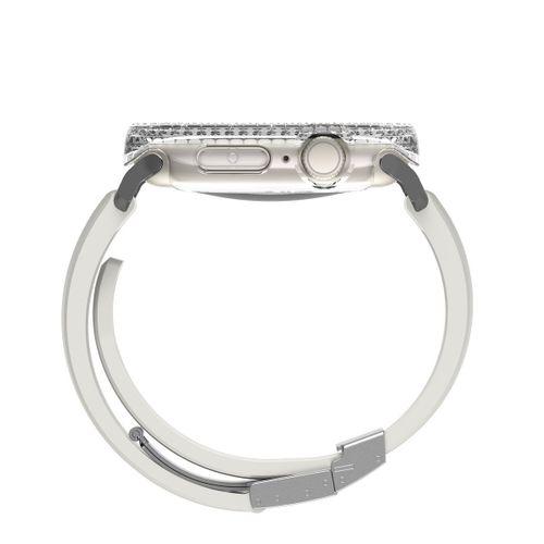Apple Watch 10 42mm Amazingthing Gleam Fit FullGuard Taşlı Sert PC Kasa ve Ekran Koruyucu