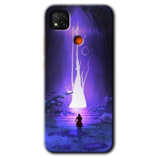 BeRa Aksesuar Xiaomi Redmi 9c Kılıf Baskılı Kapak - Wanderer Silhouette +Tam Kaplayan Mat Seramik