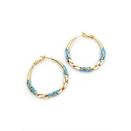 Mineli Halka Küpe - Mavi