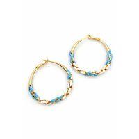 Mineli Halka Küpe - Mavi