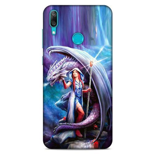 Huawei Y7 2019 Kılıf Dragons (31) TPU Kılıf Ejderha ve Sahibe