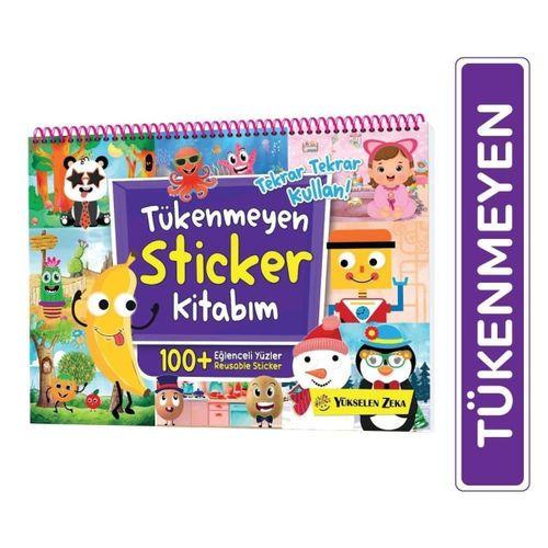 Tükenmeyen Sticker Kitabım - Eğlenceli Yüzler (100+ Tekrar Tekrar Kullanılabilen Sticker) Yükselen Zeka