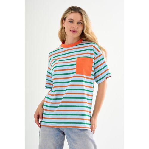 ALEXANDERGARDI Cep Detaylı Çizgili T-shirt
