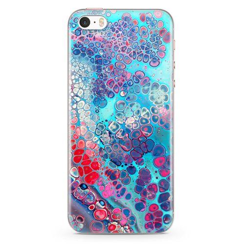 Apple iPhone SE Kılıf Mermer Bubbles Arka Kapak Koruma Desenli Full Koruyucu
