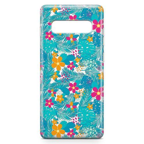 Samsung Galaxy S10 Kılıf Hawai Palmiye Arka Kapak Koruma Desenli Full Koruyucu