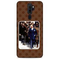 Oppo A9 2020 Kılıf Atatürk (23) Ultra Koruma Kılıfı Kahve Yuvarlak