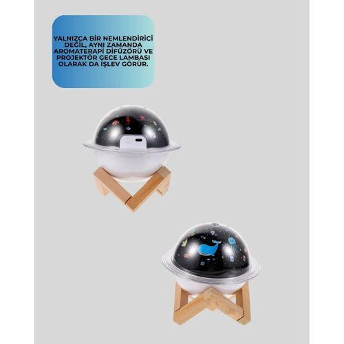 Projektör Işığı Bulunan Usb Bağlantılı Mini Aromaterapi Destekli Hava Nemlendirici