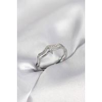 Minimal Yıldız Model Gümüş Renk Zirkon Taşlı Kadın Yüzük