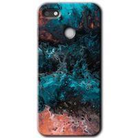 General Mobile GM 8 Go Kılıf HD Desen Baskılı Arka Kapak + Temperli Cam - Liquid Colorfull