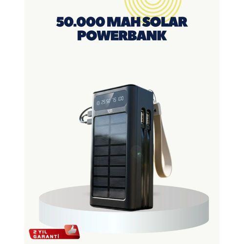 Led Aydınlatmalı Güneş Panelli Powerbank Seyahat Ve Kamp İçin