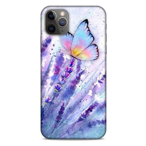 Apple Iphone 11 Pro Max Uyumlu Kılıf Mor Delisi (47) Crystal Flex Kılıf Kelebek